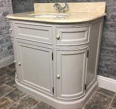 Bespoke Single Vanity Unit With Curved
