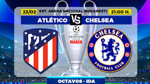 Atlético and chelsea were paired together. Byhng79aaz73zm