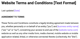 how to write terms and conditions in 6