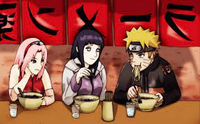 Naruto and friends at Ichiraku s ramen ...