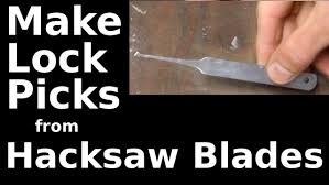 lock picks from hack saw blades