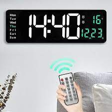 Large Digital Wall Clock Remote Control