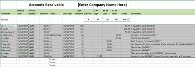 Accounts Receivable Ledger Template Business Accounting Basics