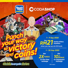 If you only have rm 8.00 to rm 525.00 to spend, then you can surely get. Top Up With Touch N Go E Wallet And Get 10 Bonus One Punch Man Codashop Blog My