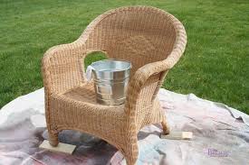 spray painted wicker chair