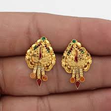 22k yellow gold earrings gold jewelry