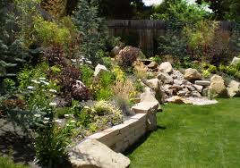 retaining wall and pondless waterfall