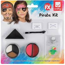 childs pirate fancy dress make up set