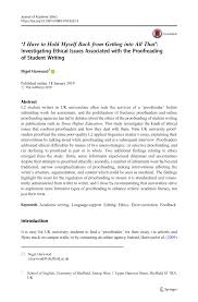 what do proofreaders of student writing do to a master s essay what do proofreaders of student writing do to a master s essay differing interventions worrying findings request pdf