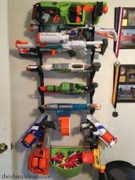 But, his collection of nerf guns has grown. Toy Organization The Happy Gal