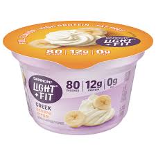 fit non fat banana cream greek yogurt