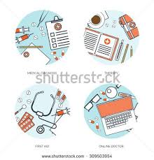 Vector Illustration Flat Medical Background First Aid