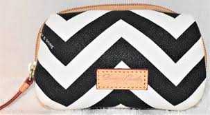 bourke zipper purse black and white
