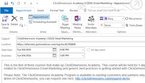 add an outlook calendar event to an