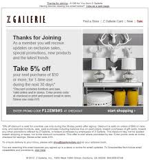 Test Title Z Gallerie Welcome Emails