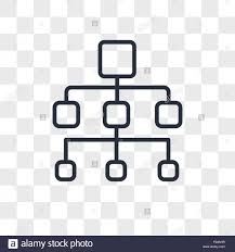 Org Chart Vector Icon Isolated On Transparent Background