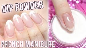 diy dip powder french manicure