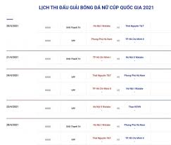 Lịch thi đấu bóng đá nữ olympic tokyo 2021. Lá»‹ch Thi Ä'áº¥u Bong Ä'a Ná»¯ Cup Qg 2021 Gá»i Ten Phong Phu Ha Nam