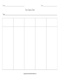 blank chart fill printable