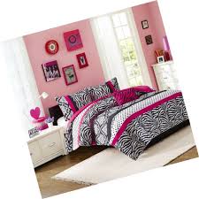zebra comforter set black white pink