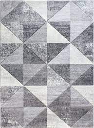 grey rug runner geometric triangle