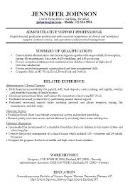 Resume Experience S For Administrative Support Professional