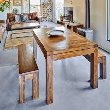 New York Dining Table And Bench Set