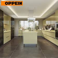 In this article we will provide information about professional appliances, a large working island, and secondary sinks are arranged to create a true. China Oppein Glossy Hpl Handleless Complete Kitchen Cabinet With Center Island China Handleless Kitchen Cabinet Complete Kitchen Cabinet