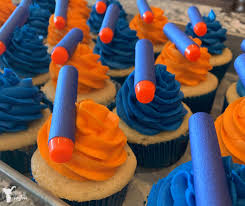 Pull apart cupcake cake #3: The Ultimate Nerf Gun Birthday Party Uplifting Mayhem