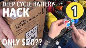 How to go about charging the battery Deep Cycle Battery Hack Fix 400 Battery For 20 Part 1 Youtube