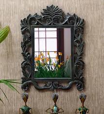 Black Wooden Mirror Home Decor Hand