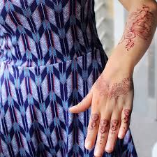 henna tattoo sticker lace fake