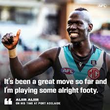 Aliir mayom aliir (born 5 september 1994) is a professional australian rules footballer playing for the port adelaide football club in the australian football league (afl). Afl On Twitter Pafc S Move To Trade For Aliir Aliir Is Paying Massive Dividends In 2021 The Defender Opened Up On How His Move To Alberton Came About Chatting One On One With Caltwomey