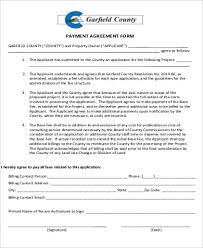 9 Payment Agreement Form Sample Free Samples Examples Format
