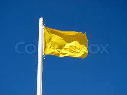Aufmerksamkeit, gelbe Flagge | Stock Bild | Colourbox