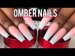 acrylic nail ombre tutorial with