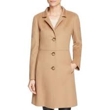 Cinzia Rocca Womens Wool Classic Coat In Light Brown Size 10