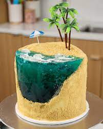 Beach Birthday Cakes For Adults gambar png