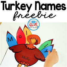 Thanksgiving name tag / turkey name tag. Turkey Names A Thankful Turkey Craft A Dab Of Glue Will Do
