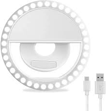 Amazon Com Selfie Ring Light Xinbaohong Rechargeable Portable Clip On Selfie Fill Light With 36 Led For Iphone Android Smart Phone Photography Camera Video Girl Makes Up White