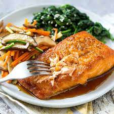Healthy Salmon Dish gambar png