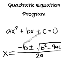 C Program For Quadratic Equation