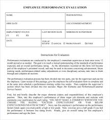 Free 7 Performance Evaluation In Samples Templates Examples