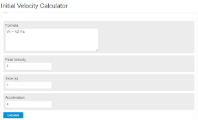 Initial Velocity Calculator