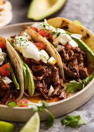 Right before serving, crisp the taco shells in the oven according to package instructions. Mexican Shredded Beef And Tacos Recipetin Eats