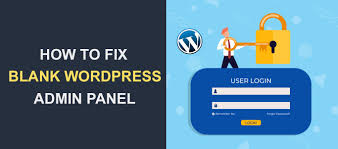 blank wordpress admin panel how to