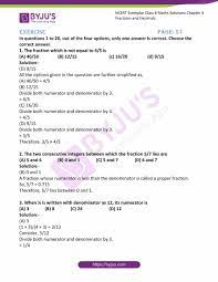 NCERT Exemplar Solutions for Class 6 Maths Chapter 4 Fractions and Decimals  is available in free PDF download