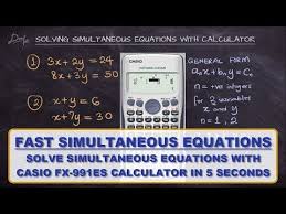 Solve Simultaneous Equations With Casio