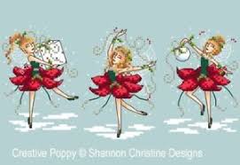 Details About Shannon Christine Designs Counted X Stitch Chart Holly Jolly Fairies