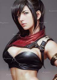 Sexy Beautiful Tifa From Final Fantasy Game Character Instant - Etsy